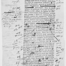 Honoré de Balzac (1799-1850). "Epreuve corrigée de David Séchard, 3ème partie des "Illusions perdues", 1843". Paris, Maison de Balzac. © Maison de Balzac / Roger-Viollet