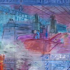 Raoul Dufy (1877-1953). "La fée électricité", détail. Huile sur contreplaqué, 1937. Paris, musée d'Art moderne. © Eric Emo / Musée d'Art Moderne / Roger-Viollet