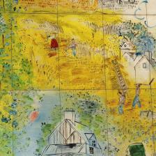 Raoul Dufy (1877-1953). "La fée électricité", détail : vendanges et moissons. Huile sur contreplaqué, 1937. Paris, musée d'Art moderne. © Eric Emo / Musée d'Art Moderne / Roger-Viollet © ADAGP