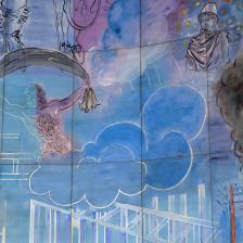 Raoul Dufy (1877-1953). "La fée électricité", détail : Olympe. Huile sur contreplaqué, 1937. Paris, musée d'Art moderne. © Eric Emo / Musée d'Art Moderne / Roger-Viollet © ADAGP