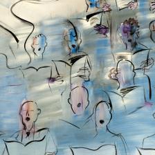 Raoul Dufy (1877-1953). "La fée électricité", détail : chœur. Huile sur contreplaqué, 1937. Paris, musée d'Art moderne. © Eric Emo / Musée d'Art Moderne / Roger-Viollet © ADAGP