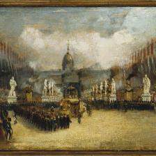  "Arrivée des cendres de Napoléon Ier sur l'esplanade des Invalides, le 15 décembre 1840". Paris, musée Carnavalet. © Musée Carnavalet / Roger-Viollet 