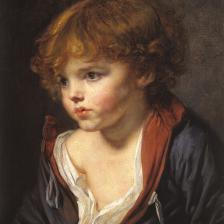 Jean-Baptiste Greuze (1725-1805). "Petit garçon blond à la chemise ouverte, entre 1760 et 1765". Huile sur toile. Paris, musée Cognacq-Jay. © Musée Cognacq-Jay / Roger-Viollet 