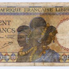 Billets de banque de l’Afrique française libre  © Fonds Leclerc, Musée du Général Leclerc et de la Libération de Paris/Musée Jean Moulin (Paris Musées) 