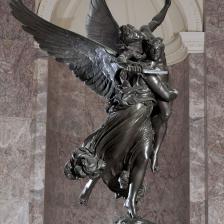 Marius-Jean-Antonin Mercié (1845-1916). "Gloria Victis", 1875, bronze, fonte au sable Thiébaut. Musée des Beaux-Arts de la Ville de Paris, Petit Palais.  © Fr. Cochennec et É. Emo / Petit Palais / Roger-Viollet