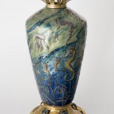 Eugène Feuillâtre (1870-1916), Vase La mer, Émail translucide sur cuivre, vers 1912. © Florian Kleinefenn / Paris Musées
