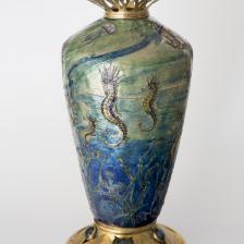 Eugène Feuillâtre (1870-1916), Vase La mer, Émail translucide sur cuivre, vers 1912. © Florian Kleinefenn / Paris Musées