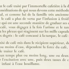 "Traité des excitants modernes" de Balzac, Paris, Yves Rivière, 1989. "Du café", p. [18]. Paris, Maison de Balzac. © Maison de Balzac / Roger-Viollet