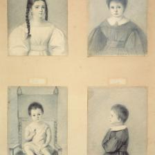 Adèle Hugo (1830-1915). "Ses quatre enfants ensemble". Paris, Maison de Victro Hugo. © Maisons de Victor Hugo / Roger-Viollet 