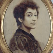 Maurice Sand, Portrait de Gabrielle Sand, épouse Palazzi, fille de Maurice Sand. Huile sur bois. Paris, musée de la Vie Romantique. © Musée de la Vie Romantique / Roger-Viollet 