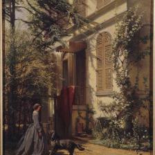 Arie Johannes Lamme (1812-1900). "Le jardin de la rue Chaptal". Huile sur toile. Paris, musée de la Vie Romantique. © Musée de la Vie Romantique / Roger-Viollet